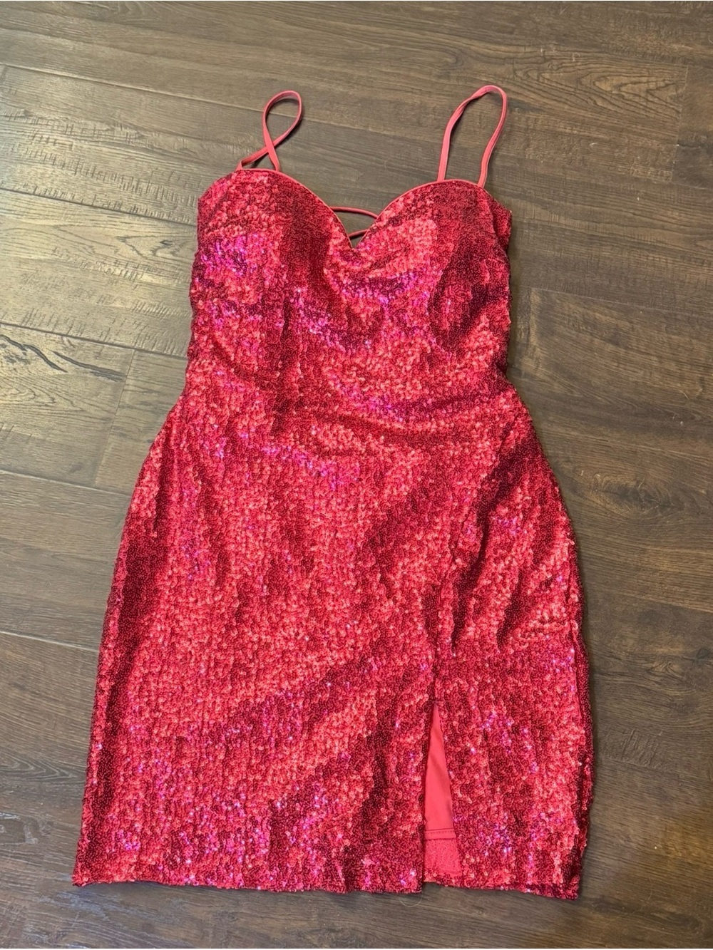 Jovani Sequin Spaghetti-Strap homecoming dress size 8